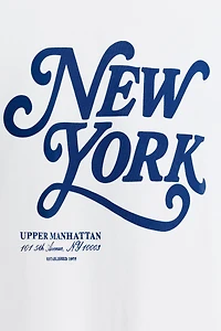 T-SHIRT À INSCRIPTION ET MANCHES COURTES