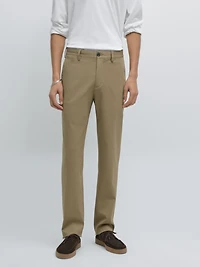 Slim fit textured trousers
