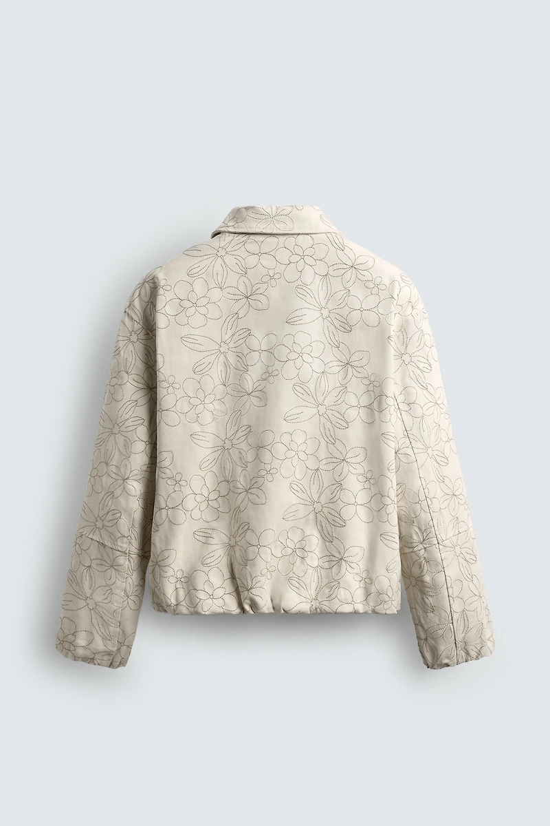 FLORAL JACQUARD JACKET