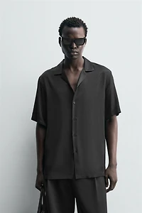 REGULAR FIT SATIN EFFECT SHIRT