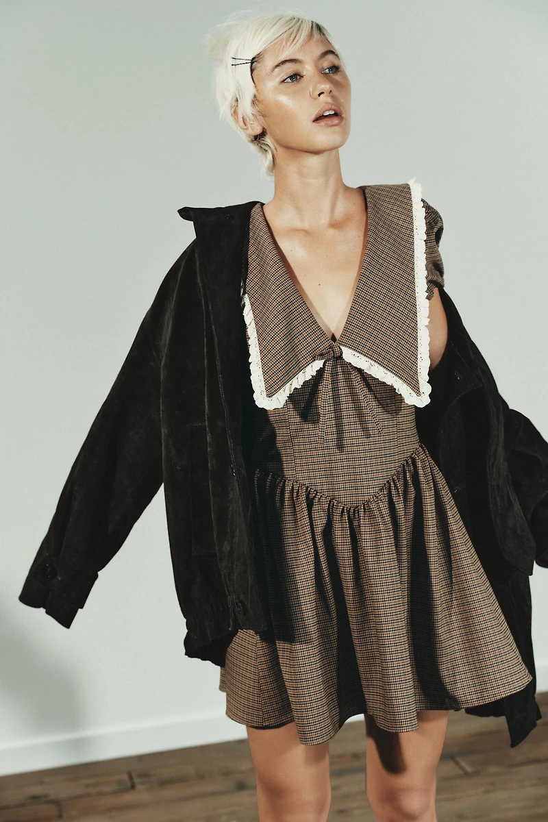 PLAID PETER PAN COLLAR DRESS