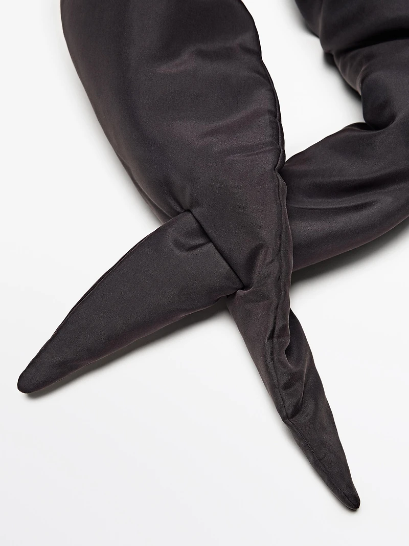 Quilted 100% silk bandana