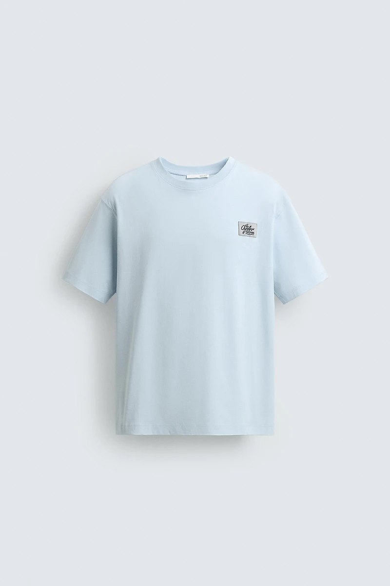 CONTRAST PRINT PATCH T-SHIRT