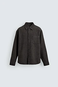 RELAXED FIT TEXTURED OVERSHIRT