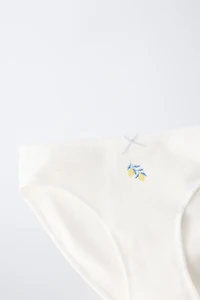 6-14 YEARS/ SIX-PACK OF LEMON UNDERWEAR