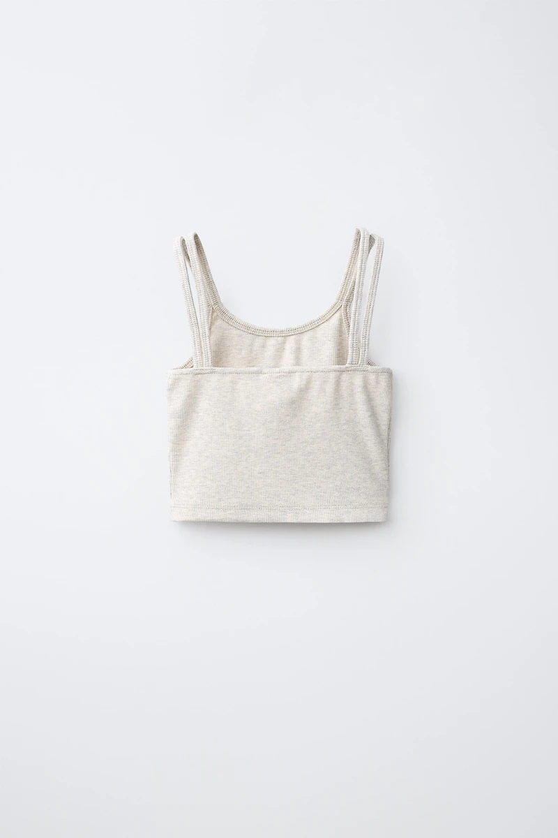 ENSEMBLE CÔTELÉ TOP ET PANTALON DROIT