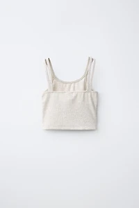 ENSEMBLE CÔTELÉ TOP ET PANTALON DROIT