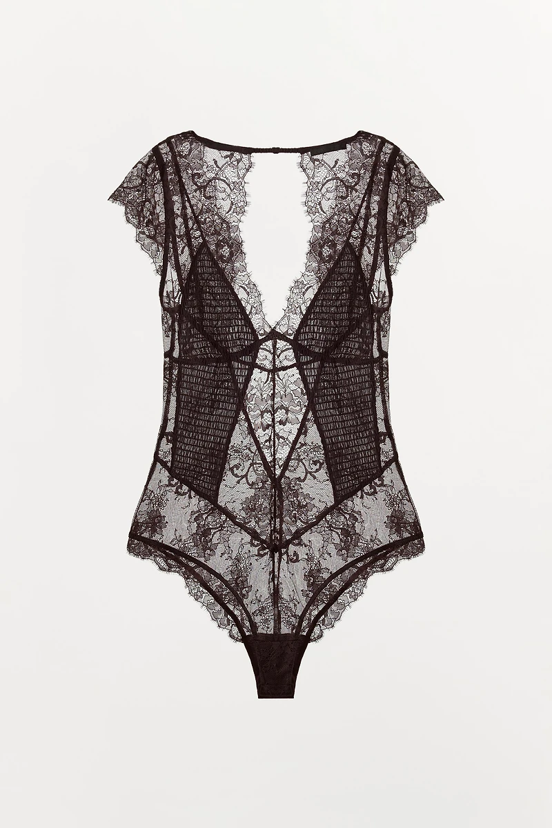 COMBINATION LACE BODYSUIT