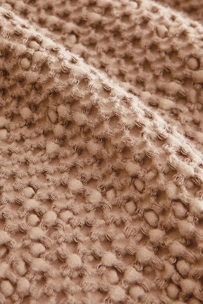 MINI WAFFLE-KNIT COTTON BEDSPREAD