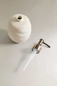 TEXTURED CERAMIC SOAP DISPENSER