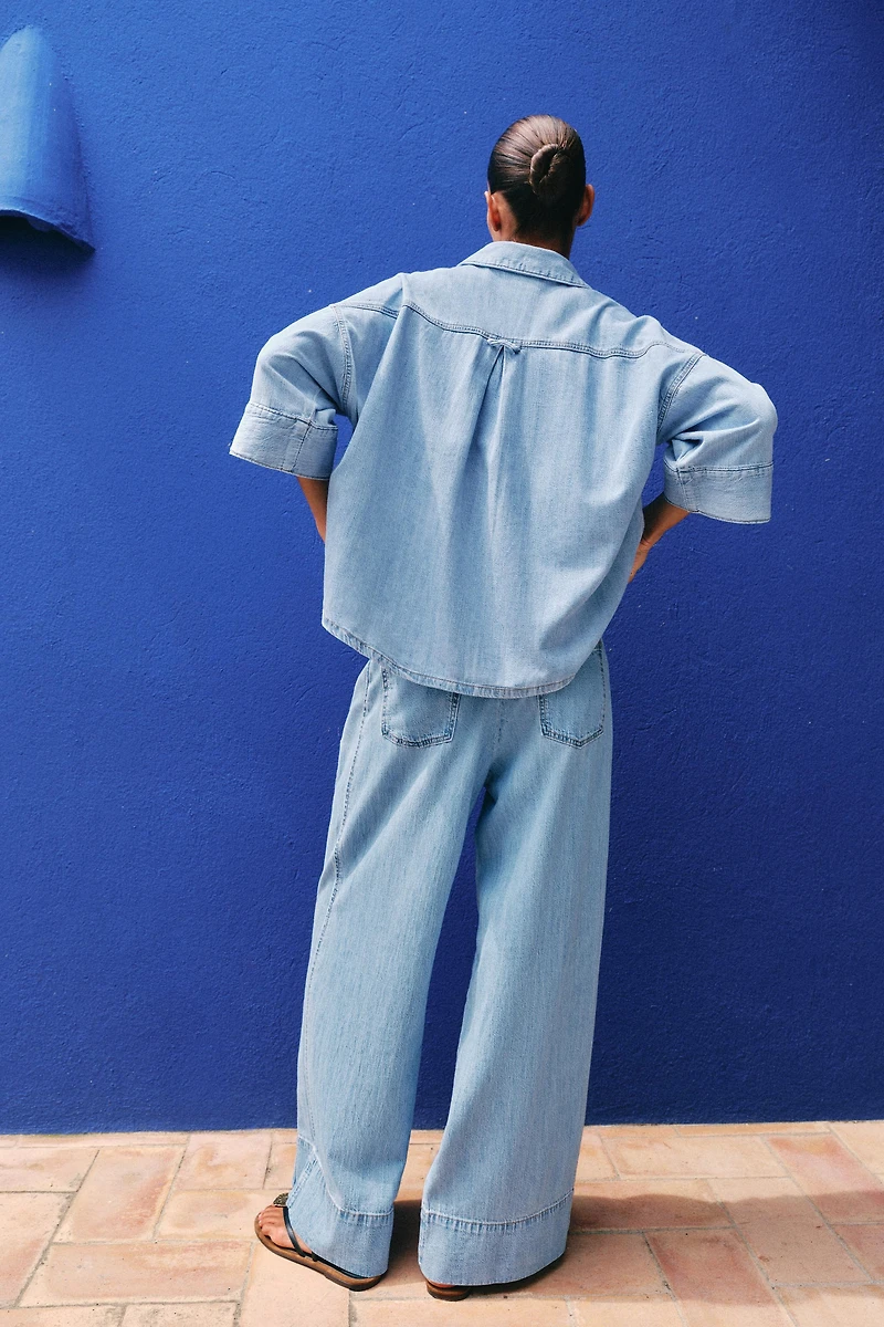 Z1975 WIDE SLEEVE DENIM SHIRT