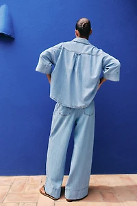 Z1975 WIDE SLEEVE DENIM SHIRT