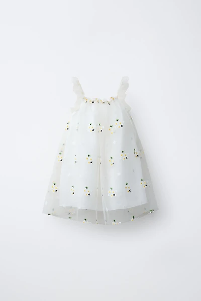 FLORAL TULLE DRESS
