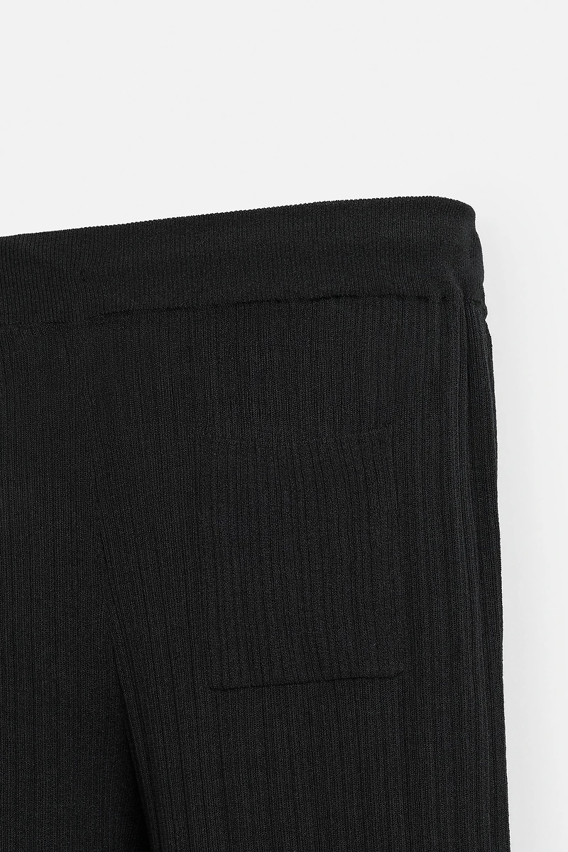 STRUCTURED KNIT PANTS