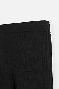 STRUCTURED KNIT PANTS