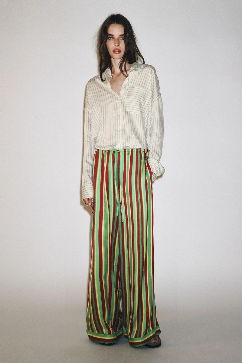 STRIPED PAJAMA PANTS ZW COLLECTION