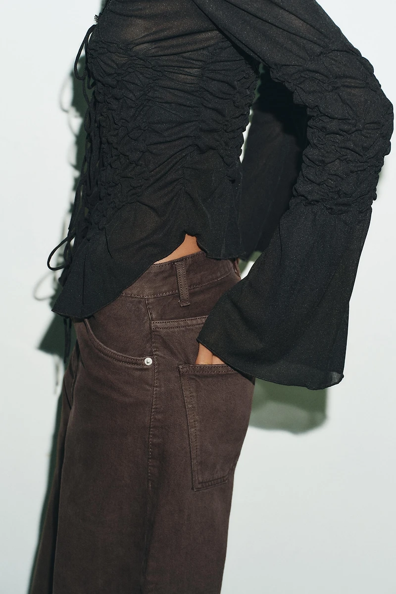 RUCHED TIE TOP