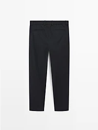 Wool blend suit trousers
