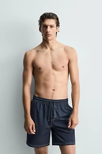 LONG SWIMSUIT WITH CONTRAST STITCHING