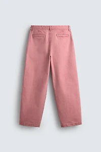 RELAXED FIT PLEATED PANTS