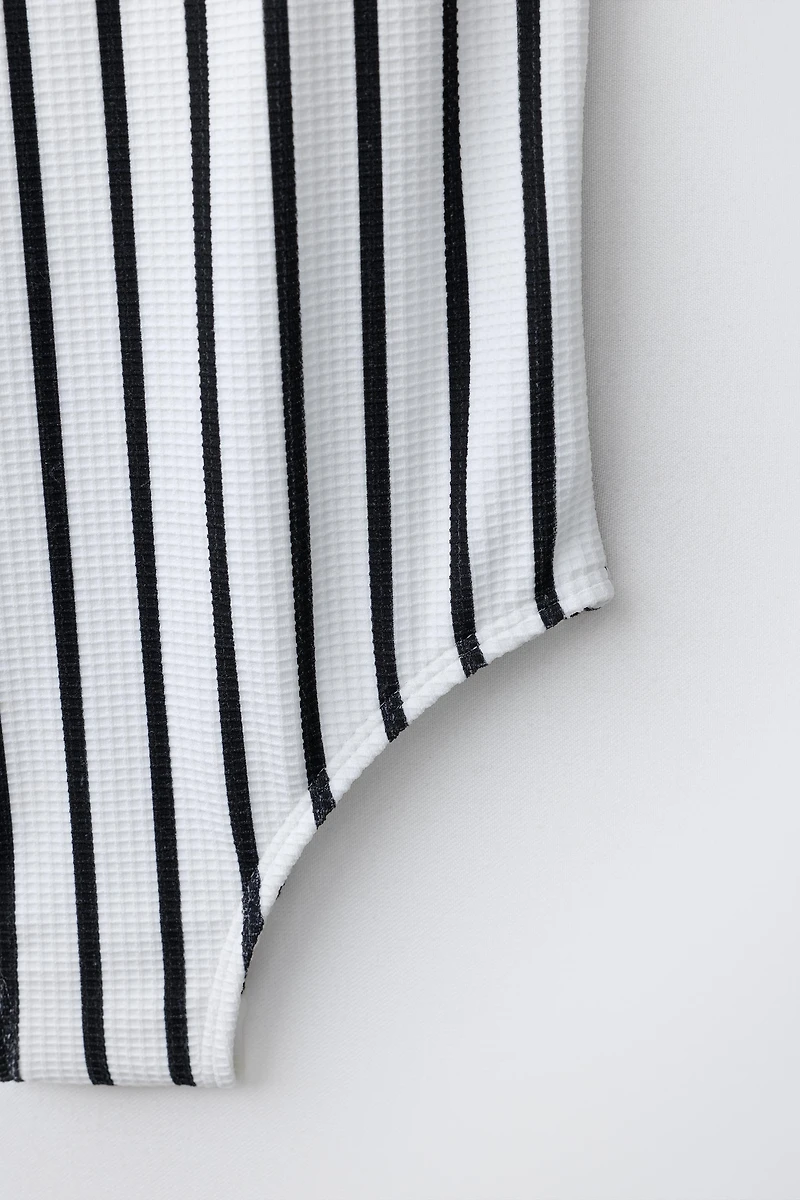 2-6 YEARS/ STRIPED SWIMSUIT