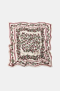 100% VISCOSE FLORAL PRINT BANDANA SCARF