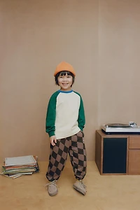 PLUSH DIAMOND PATTERN PANTS