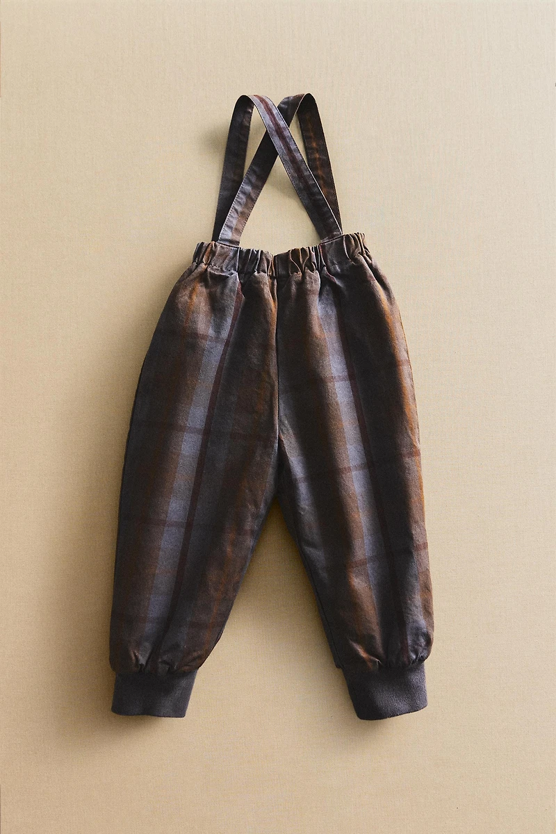 SALOPETTE ENFANT CARREAUX TARTAN