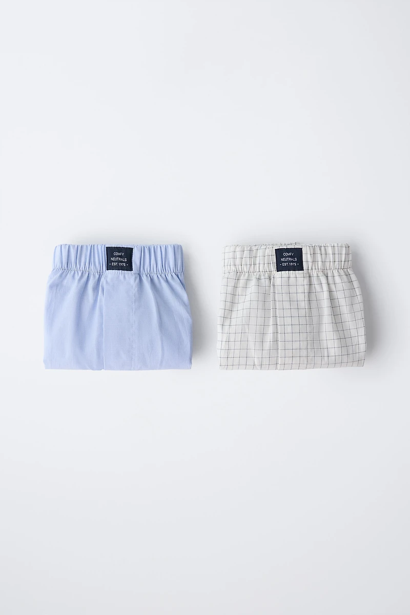 AGE 8-14/ TWO-PACK OF POPLIN BOXERS