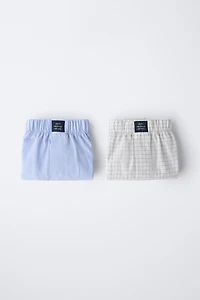 AGE 8-14/ TWO-PACK OF POPLIN BOXERS