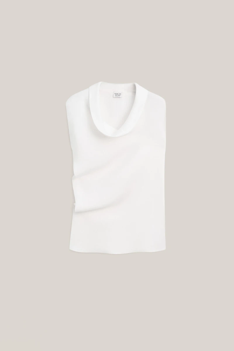 100% linen asymmetric top with cowl neck - LIMITED EDITION