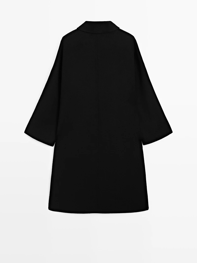 Long batwing sleeve coat