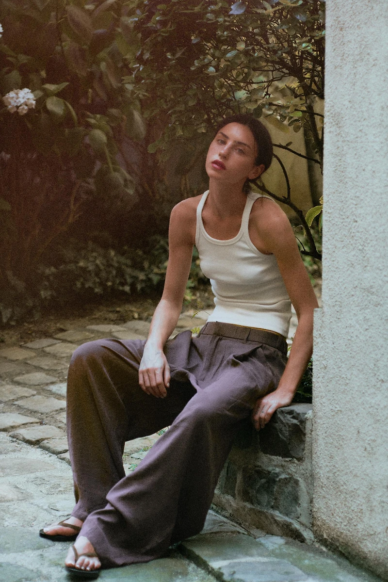 PANTALON FLUIDE À PLIS