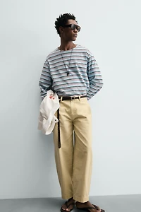 STRIPED JACQUARD T-SHIRT