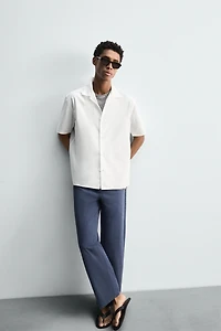 CHEMISE COUPE DÉCONTRACTÉE EN POPELINE