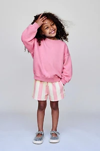 STRIPED PLUSH SHORTS