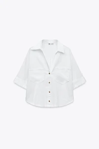 CHEMISE COURTE EN LIN