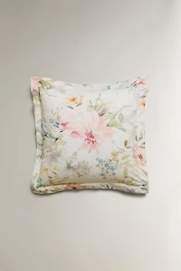 TAIE D’OREILLER SATIN IMPRIMÉ FLEUR