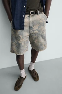 FLORAL PRINT CARPENTER POCKET SHORTS