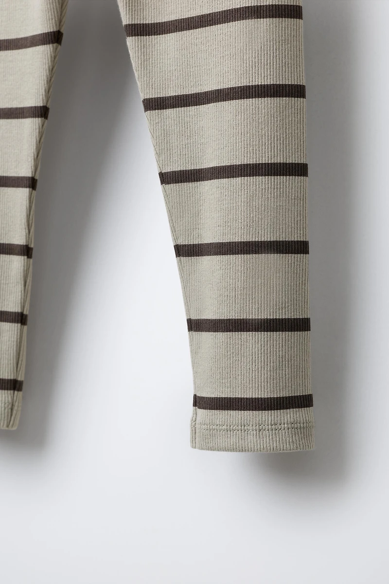LEGGING CÔTELÉ RAYURES