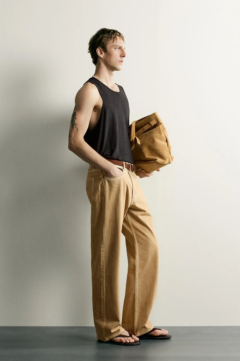 RELAXED FIT VISCOSE LINEN TANK TOP