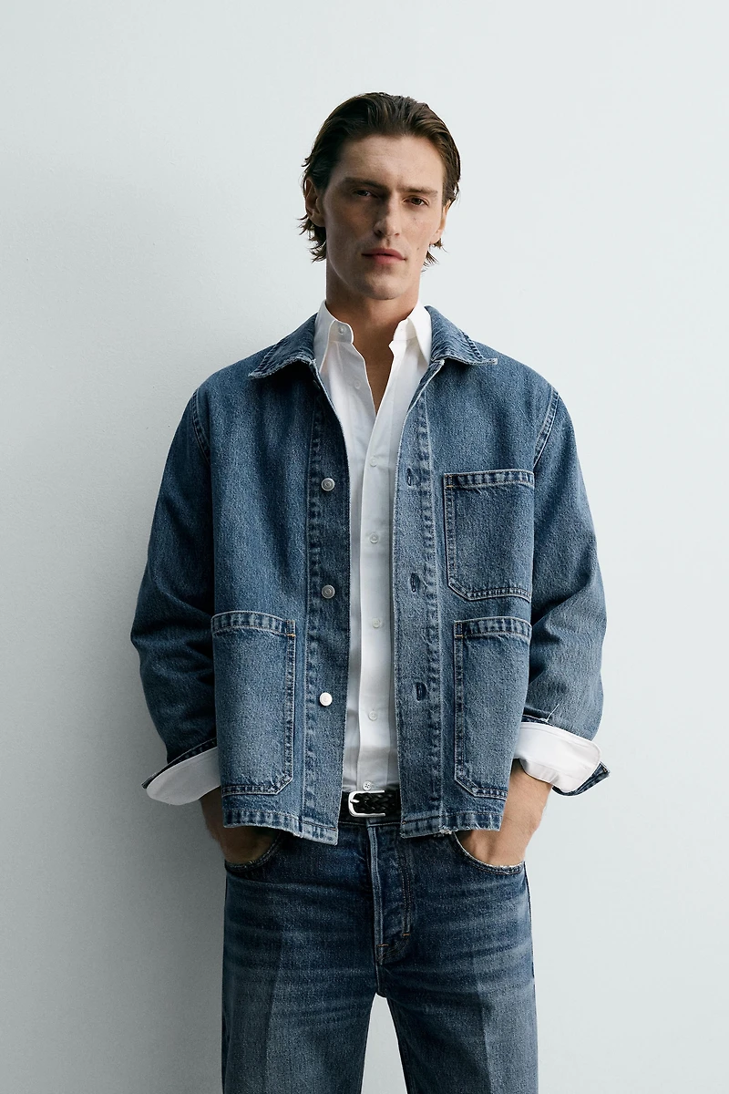 VESTE EN JEAN RELAXED FIT À POCHES