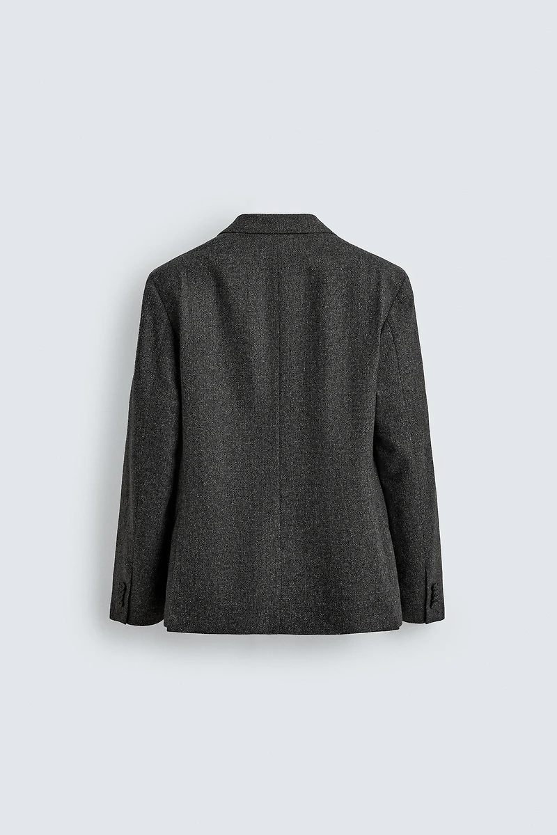 LIMITED EDITION WOOL TEXTURED SUIT BLAZER