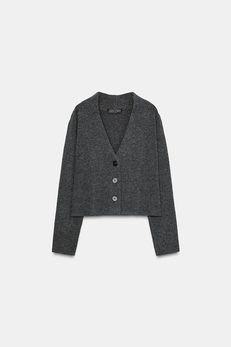 V-NECK KNIT CARDIGAN