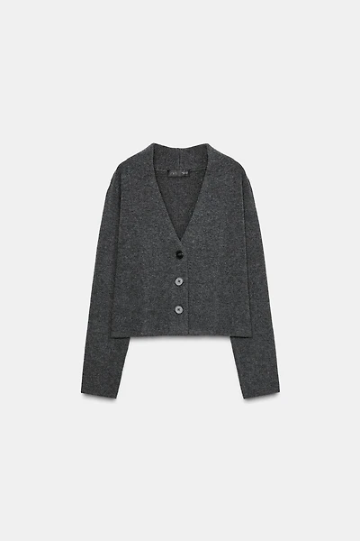 V-NECK KNIT CARDIGAN