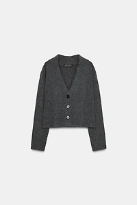V-NECK KNIT CARDIGAN