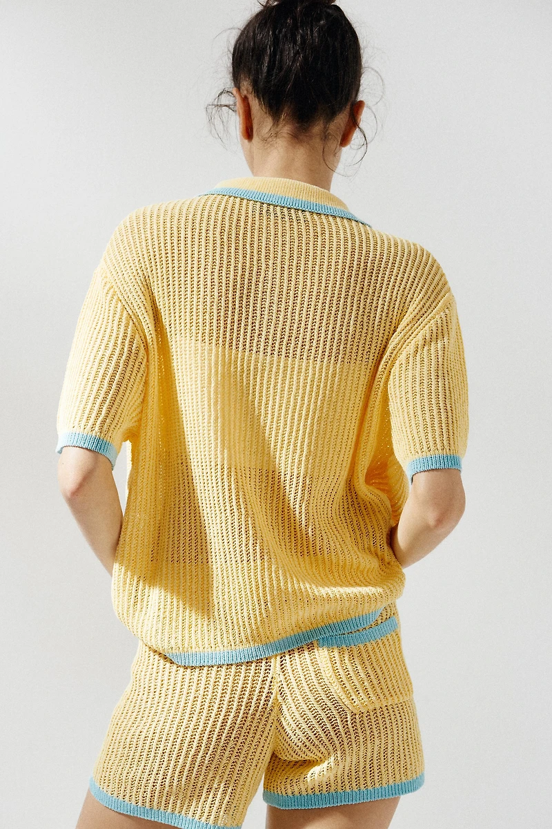 VESTE POLO EN MAILLE