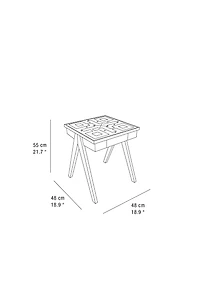 MARBLE PARCHEESI BOARD SIDE TABLE