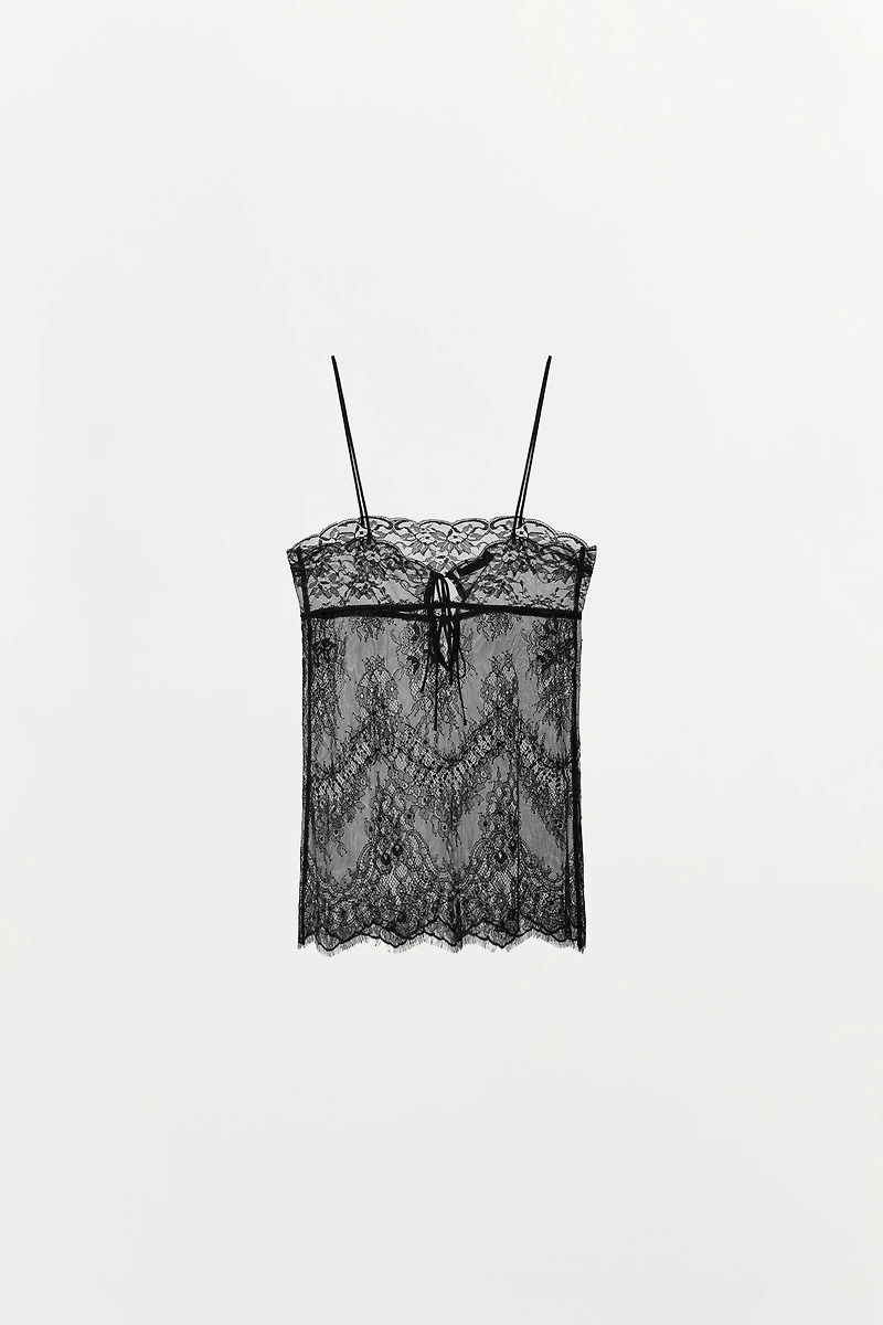LACE TIE-BACK CAMISOLE