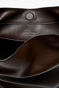 Sac seau en cuir nappa